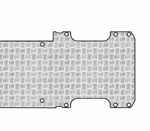 Pianale in Alluminio Mandorlato con fori