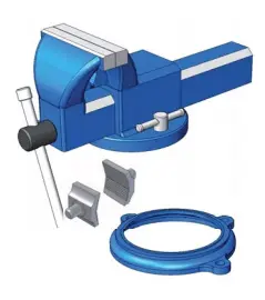 Morsa in Acciaio 125mm ACCESSORI INTERNI