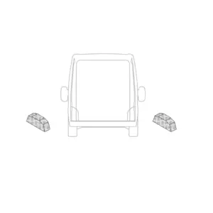 Coppia Copripassaruota in alluminio mandorlato Toyota Proace Max Passo 3450 LUNG. TOT. 5413 TETTO H2(MEDIO)