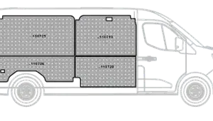 Kit Rivestimenti Renault Master Alluminio Forato RENAULT MASTER DAL 2024 L3-H2 Passo 4215 Lung. tot 6311