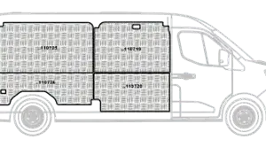Kit Rivestimenti Renault Master Alluminio Mandorlato RENAULT MASTER DAL 2024 L3-H2 Passo 4215 Lung. tot 6311
