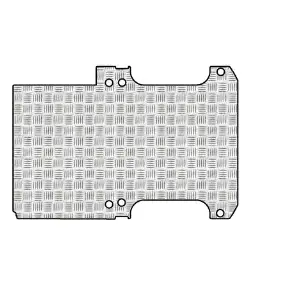 Pianale in Alluminio Mandorlato con fori MERCEDES SPRINTER L1-H1 dal 2018 lung. tot. 5267 Passo 3259