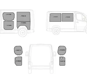 Kit rivestimento vano di carico in alluminio mandorlato (Copia) MERCEDES SPRINTER L1-H1 dal 2018 lung. tot. 5267 Passo 3259