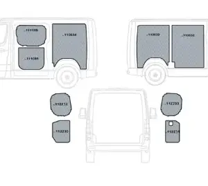 Kit rivestimento vano di carico in polipropilene (Copia) MERCEDES SPRINTER L1-H1 dal 2018 lung. tot. 5267 Passo 3259