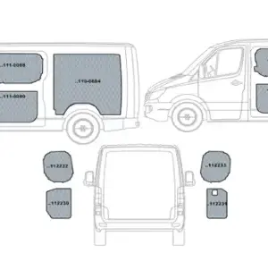 Kit rivestimento vano di carico in polipropilene MERCEDES SPRINTER L2-H1 dal 2018 lung. tot. 5932 passo 3924 Traz Posteriore