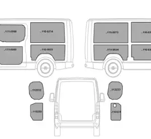 Kit rivestimento vano di carico in alluminio mandorlato MERCEDES SPRINTER L2-H1 dal 2018 lung. tot. 5932 passo 3924 Traz Posteriore