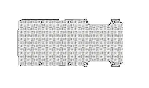 Pianale in Alluminio Mandorlato con Fori Toyota Proace Max Passo 4035 LONG. TOT. 5998 TETTO H2 (MEDIO)