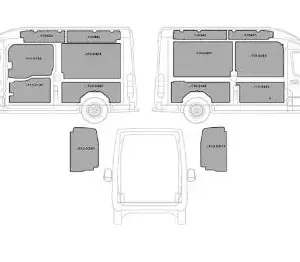 Rivestimento per furgoni in alluminio liscio per per Fiat Ducato